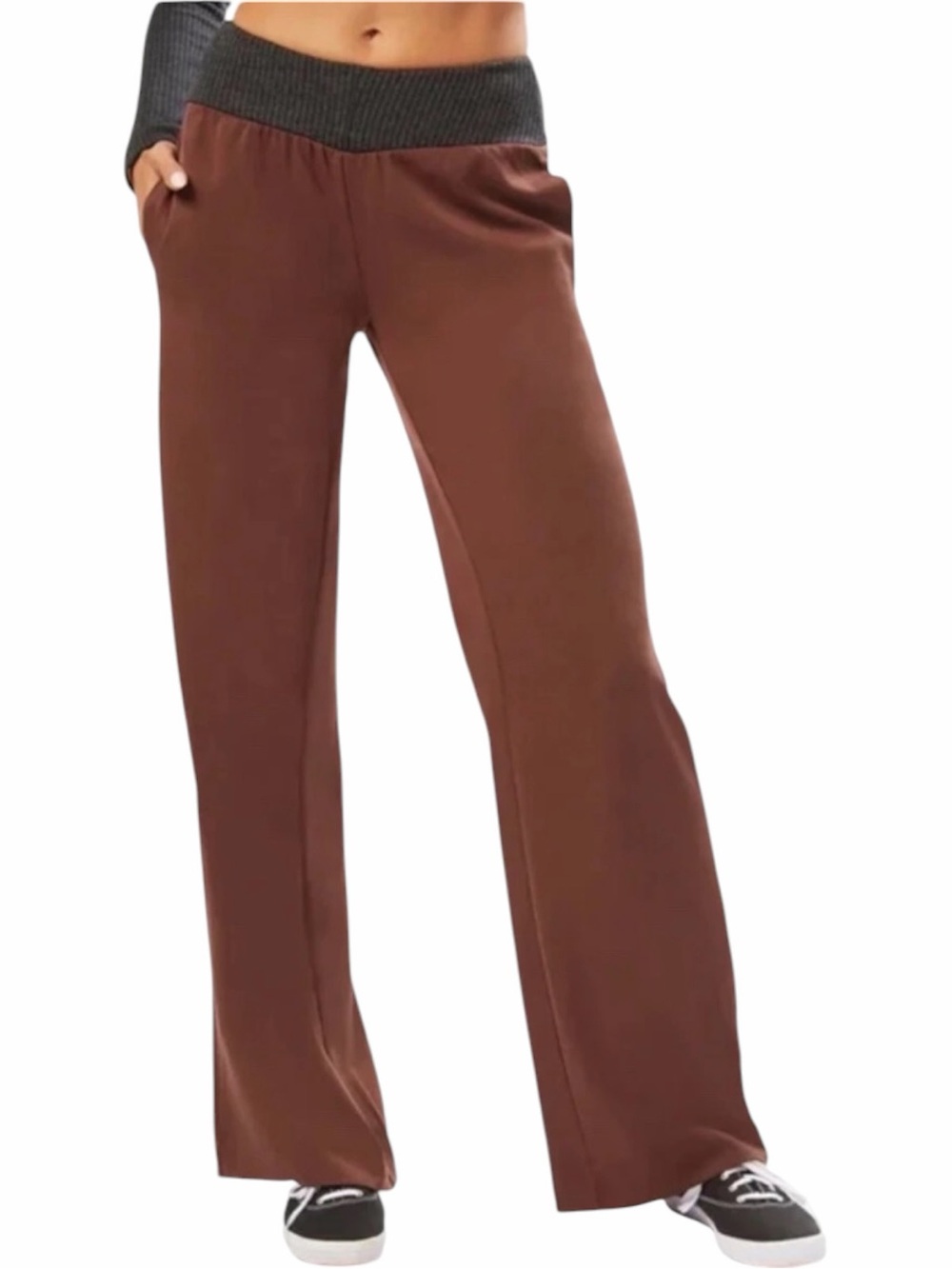 NEW WeWoreWhat Low-rise Suiting Twill V Flare Pants Size Large